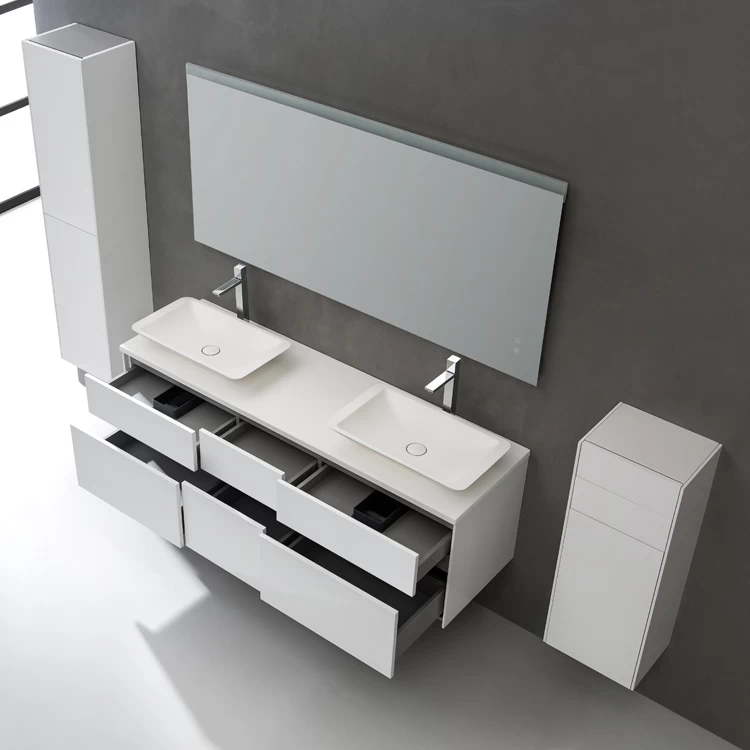 StoneArt Badmöbel-Set Venice VE-1610pro-1 Weiß 160x52 4 StoneArt Badmöbel-Set Venice VE-1610pro-1 Weiß 160x52 – Bild 4