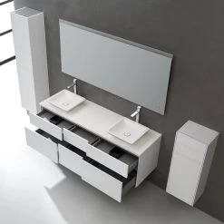 StoneArt Badmöbel-Set Venice VE-1610pro-2 Dunkelgrau 160x52 -Badmöbel Store bg16417 4p2bemczzzt8fk