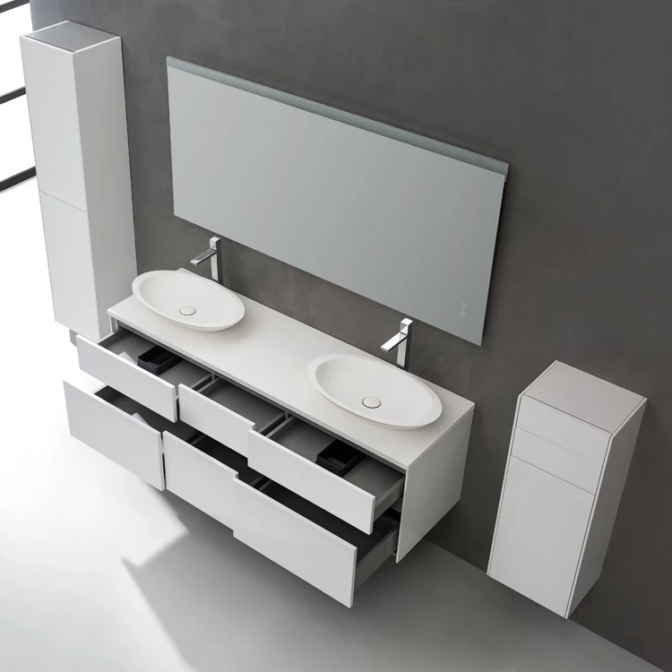 StoneArt Badmöbel-Set Venice VE-1610pro-3 Weiß 160x52 4 StoneArt Badmöbel-Set Venice VE-1610pro-3 Weiß 160x52 – Bild 4