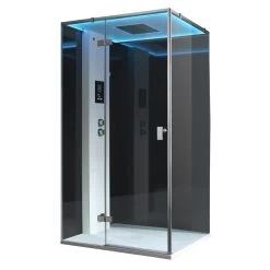 AWT Dampfdusche LD207F15 Schwarz 120x90 Links