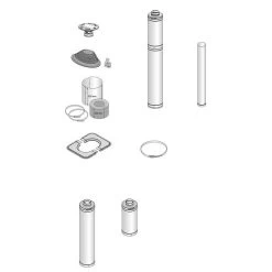 HARVIA Saunaofen Edelstahl Schornstein 2. 5m WHP1500M Schwarz -Badmöbel Store bg16744 3